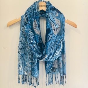 Beautiful blue print scarf